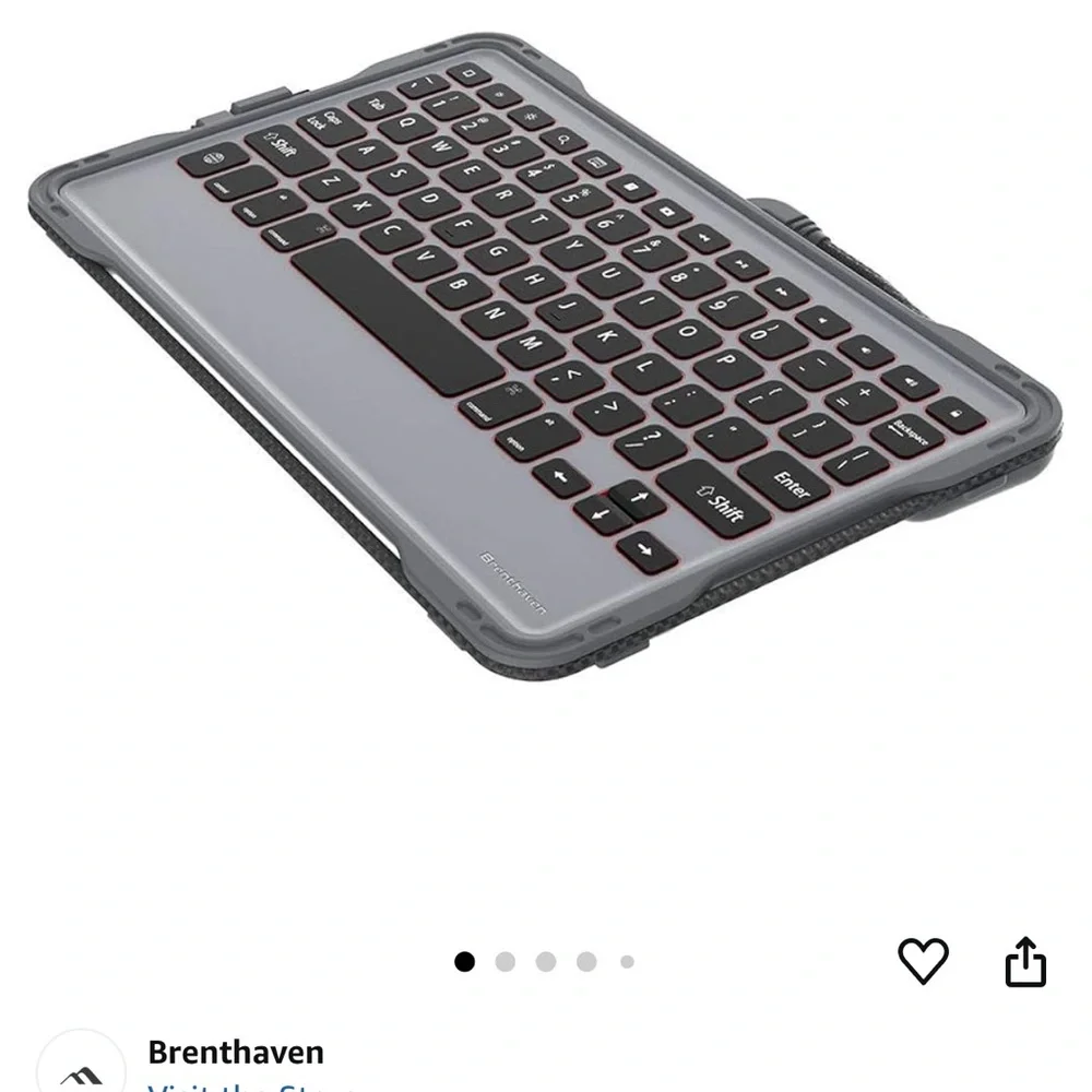 Brenthaven Gray and Black Tablet Keyboard Slim Portable Design